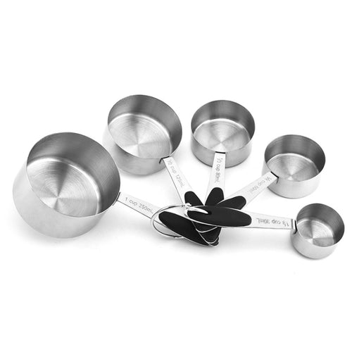 ชุดช้อนตวงสแตนเลสช้อนกาแฟเบเกอรี่อุปกรณ์ครัว, Measuring Cup 5 in 1, Measuring Spoon 5 in 1, 5 in 1 Measuring Cup(Color), 5 in 1 Measuring Spoon(Color)