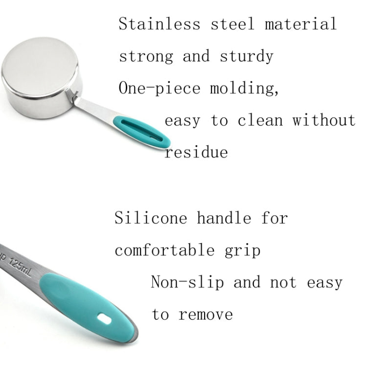 ชุดช้อนตวงสแตนเลสช้อนกาแฟเบเกอรี่อุปกรณ์ครัว, Measuring Cup 5 in 1, Measuring Spoon 5 in 1, 5 in 1 Measuring Cup(Color), 5 in 1 Measuring Spoon(Color)