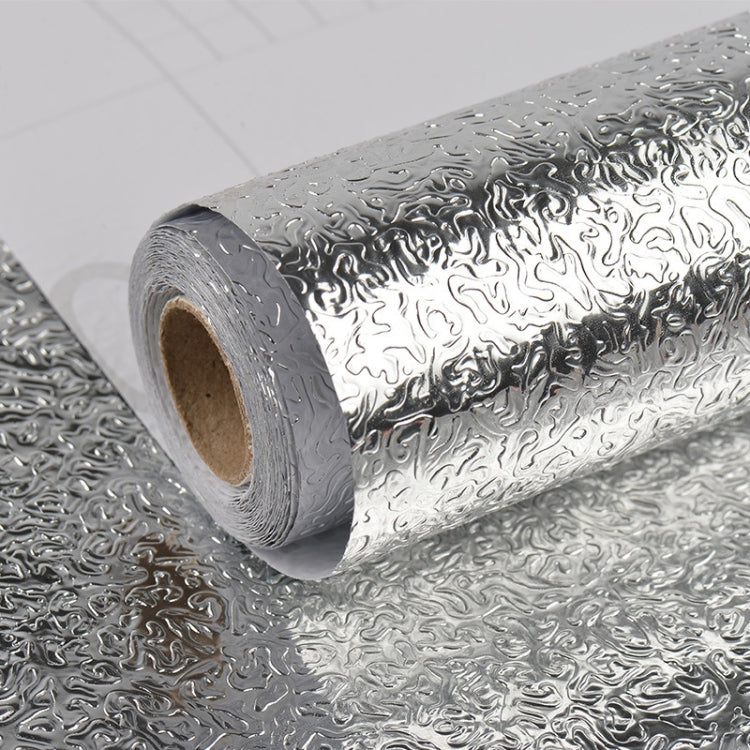 เตาผนังห้องครัวอลูมิเนียมฟอยล์สติกเกอร์ป้องกันน้ำมัน Anti-fouling อุณหภูมิสูง Self-กาว Croppable วอลล์เปเปอร์สติ๊กเกอร์ติดผนัง, 40cmx5m, 40cmx5m Croppable Wallpaper, 60cmx5m, 60cmx5m Croppable Wallpaper