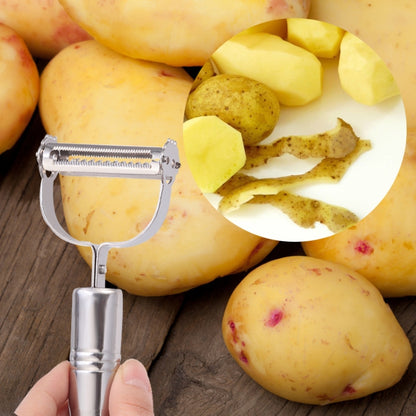 เครื่องปอกผักสแตนเลสมัลติฟังก์ชั่นเครื่องขูดไสคู่, 2 PCS Double Planing Grater