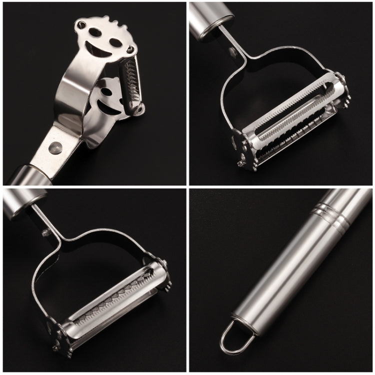 เครื่องปอกผักสแตนเลสมัลติฟังก์ชั่นเครื่องขูดไสคู่, 2 PCS Double Planing Grater