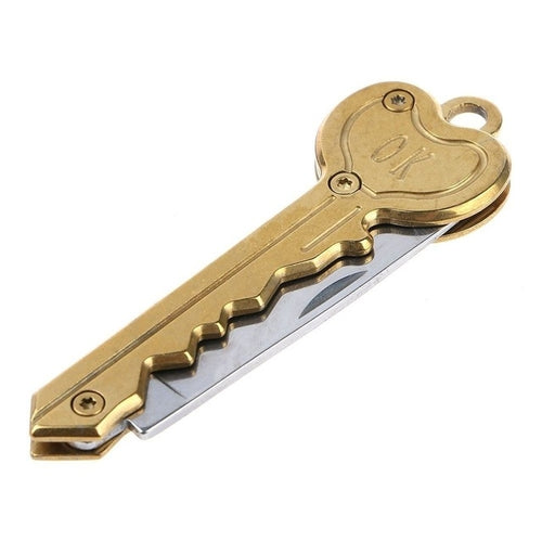 มีดมินิมีดยุทธวิธีค่ายกลางแจ้งพวงกุญแจแหวนพวงกุญแจพับ Self Defense Security Multi เครื่องมือ