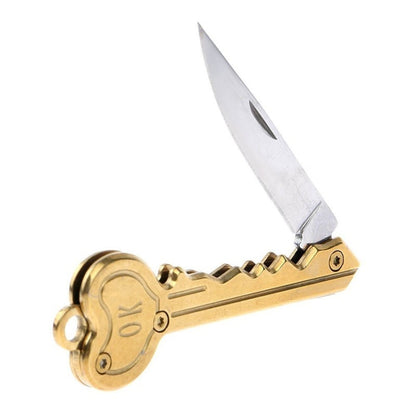 มีดมินิมีดยุทธวิธีค่ายกลางแจ้งพวงกุญแจแหวนพวงกุญแจพับ Self Defense Security Multi เครื่องมือ