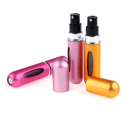 แบบพกพามินิอลูมิเนียมรีฟิลขวดน้ำหอมขวดสเปรย์ภาชนะเครื่องสำอางที่ว่างเปล่าเครื่องฉีดน้ำ, ความจุ: 5 มล, Metal