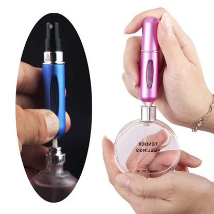 แบบพกพามินิอลูมิเนียมรีฟิลขวดน้ำหอมขวดสเปรย์ภาชนะเครื่องสำอางที่ว่างเปล่าเครื่องฉีดน้ำ, ความจุ: 5 มล, Metal