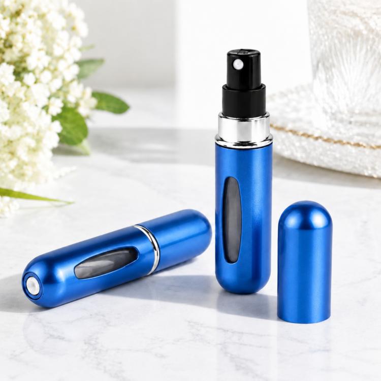 แบบพกพามินิอลูมิเนียมรีฟิลขวดน้ำหอมขวดสเปรย์ภาชนะเครื่องสำอางที่ว่างเปล่าเครื่องฉีดน้ำ, ความจุ: 5 มล, Metal