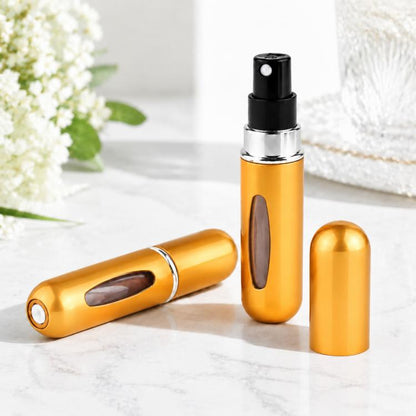 แบบพกพามินิอลูมิเนียมรีฟิลขวดน้ำหอมขวดสเปรย์ภาชนะเครื่องสำอางที่ว่างเปล่าเครื่องฉีดน้ำ, ความจุ: 5 มล, Metal