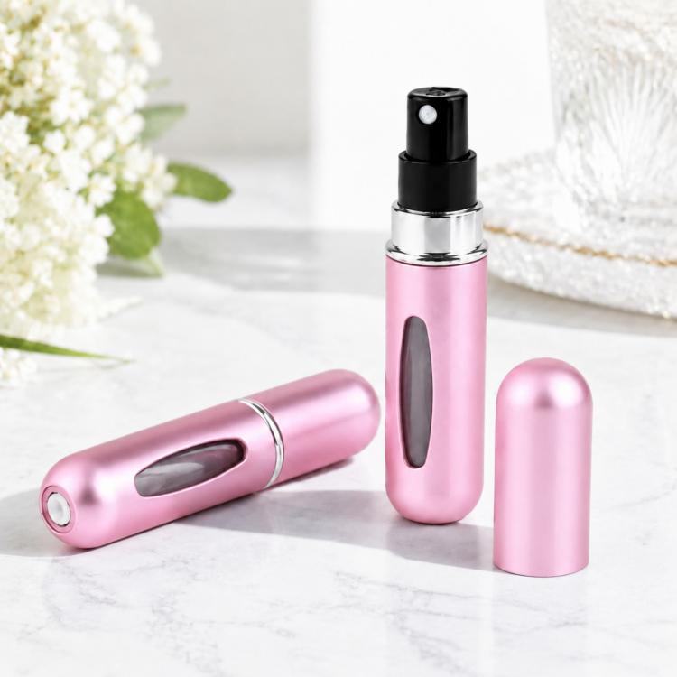 แบบพกพามินิอลูมิเนียมรีฟิลขวดน้ำหอมขวดสเปรย์ภาชนะเครื่องสำอางที่ว่างเปล่าเครื่องฉีดน้ำ, ความจุ: 5 มล, Metal