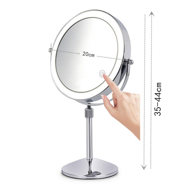 เดสก์ท็อป Double-SidedRound LED กระจกแต่งหน้าส่องสว่างกระจกขยายแบบยกได้, Plane + 3 Times Magnification(8-inch Rechargeable), Plane + 5 Times Magnification(8-inch Rechargeable), Plane + 7 Times Magnification(8-inch Rechargeable)                         ...