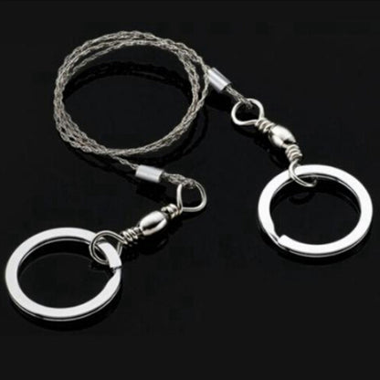 สแตนเลสสตีลแบบพกพา ลวด Outdoor Survival Self Defense Chainsaws Hand Fret เครื่องมือ, Hand Saw (Silver)