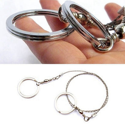 สแตนเลสสตีลแบบพกพา ลวด Outdoor Survival Self Defense Chainsaws Hand Fret เครื่องมือ, Hand Saw (Silver)