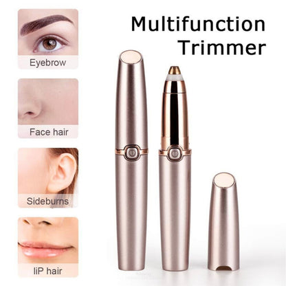 ปุ่มกดไฟฟ้าคิ้วTrimmerอุปกรณ์กำจัดขนอัตโนมัติ, Push Button Rose Gold, Push Button Pearl Whit