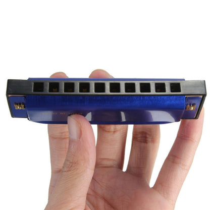 BEE 10 หลุมดูอัลโทน C Tone Brace Harmonica, สีเงิน, สีน้ำเงิน, สีดำ, สีแดง