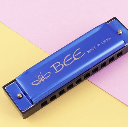 BEE 10 หลุมดูอัลโทน C Tone Brace Harmonica, สีเงิน, สีน้ำเงิน, สีดำ, สีแดง
