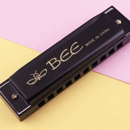 BEE 10 หลุมดูอัลโทน C Tone Brace Harmonica, สีเงิน, สีน้ำเงิน, สีดำ, สีแดง