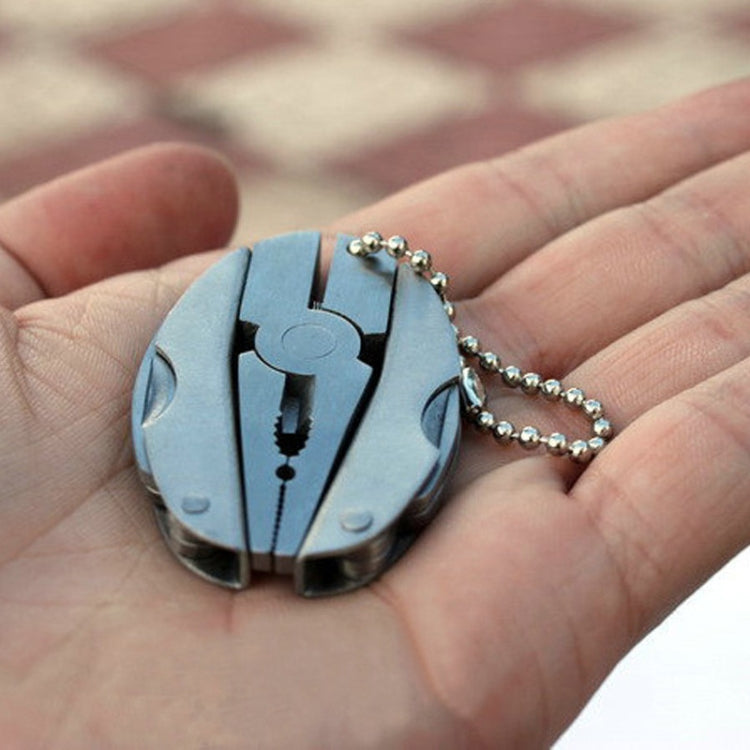 คีมพับอเนกประสงค์แบบพกพาสแตนเลสพับมีดพวงกุญแจไขควง, Knife Keychain Screwdriver