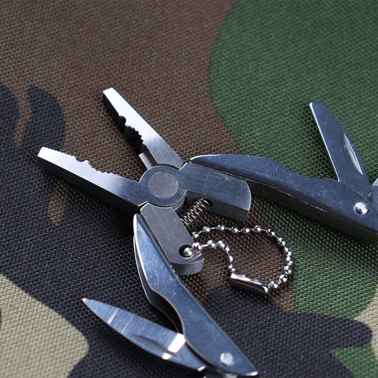 คีมพับอเนกประสงค์แบบพกพาสแตนเลสพับมีดพวงกุญแจไขควง, Knife Keychain Screwdriver