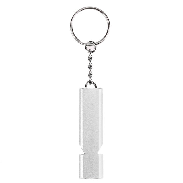 Mini แบบพกพา 120 db ท่อคู่เดซิเบลสูงกลางแจ้ง Camping Hiking Survival Whistle คู่-ความถี่นกหวีดฉุกเฉินพวงกุญแจ, 3 PCS Silver, 3 PCS Gold