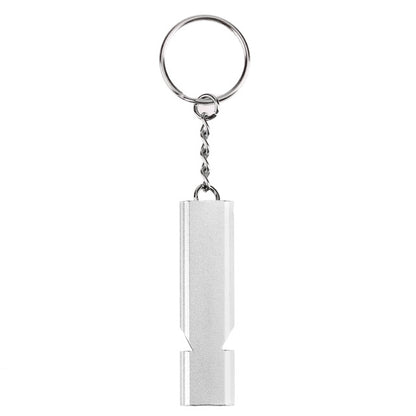 Mini แบบพกพา 120 db ท่อคู่เดซิเบลสูงกลางแจ้ง Camping Hiking Survival Whistle คู่-ความถี่นกหวีดฉุกเฉินพวงกุญแจ, 3 PCS Silver, 3 PCS Gold
