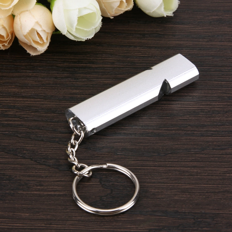 Mini แบบพกพา 120 db ท่อคู่เดซิเบลสูงกลางแจ้ง Camping Hiking Survival Whistle คู่-ความถี่นกหวีดฉุกเฉินพวงกุญแจ, 3 PCS Silver, 3 PCS Gold