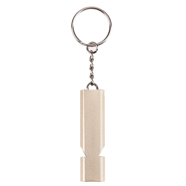 Mini แบบพกพา 120 db ท่อคู่เดซิเบลสูงกลางแจ้ง Camping Hiking Survival Whistle คู่-ความถี่นกหวีดฉุกเฉินพวงกุญแจ, 3 PCS Silver, 3 PCS Gold