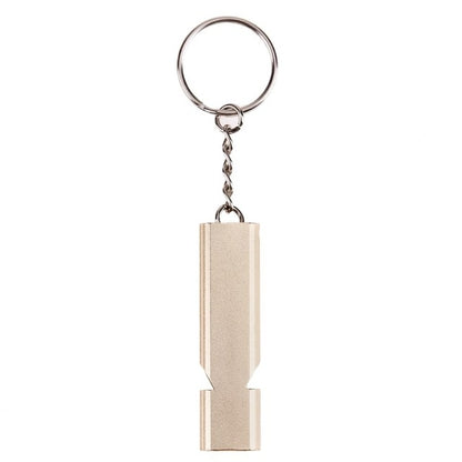 Mini แบบพกพา 120 db ท่อคู่เดซิเบลสูงกลางแจ้ง Camping Hiking Survival Whistle คู่-ความถี่นกหวีดฉุกเฉินพวงกุญแจ, 3 PCS Silver, 3 PCS Gold