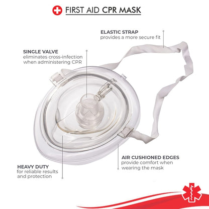 CPR Resuscitator Rescue Emergency First Aid หน้ากากช่วยหายใจปาก Breath One-way Valve เครื่องมือ