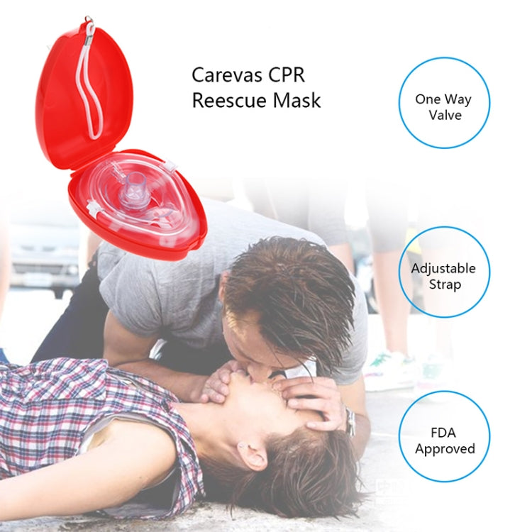 CPR Resuscitator Rescue Emergency First Aid หน้ากากช่วยหายใจปาก Breath One-way Valve เครื่องมือ