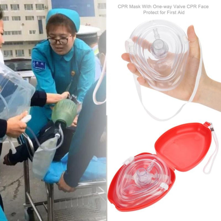 CPR Resuscitator Rescue Emergency First Aid หน้ากากช่วยหายใจปาก Breath One-way Valve เครื่องมือ