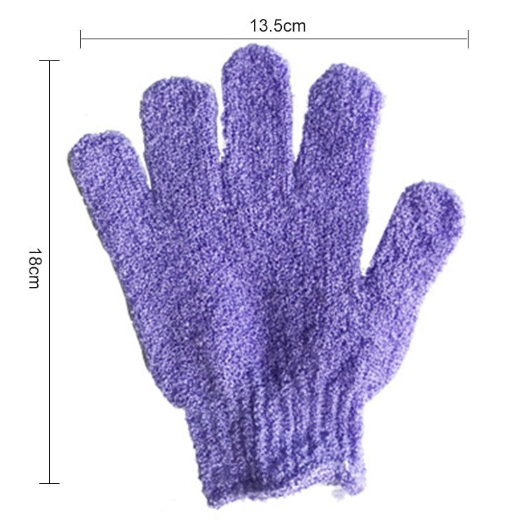5 ชิ้นอาบน้ำอาบน้ำถุงมือขัดผิวนวดสปาขัดผิวถุงมือ, สีม่วง, สีเขียว, สีน้ำเงิน, สีส้ม, สีแดง