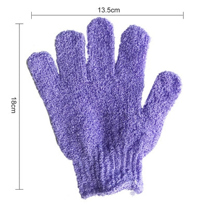 5 ชิ้นอาบน้ำอาบน้ำถุงมือขัดผิวนวดสปาขัดผิวถุงมือ, สีม่วง, สีเขียว, สีน้ำเงิน, สีส้ม, สีแดง