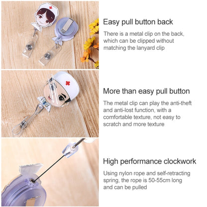 น่ารัก Retractable Badge Reel นักเรียนพยาบาล ID นามบัตร Badge, ID Name Card Badge