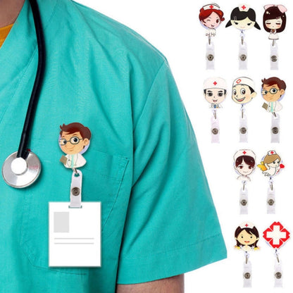 น่ารัก Retractable Badge Reel นักเรียนพยาบาล ID นามบัตร Badge, ID Name Card Badge