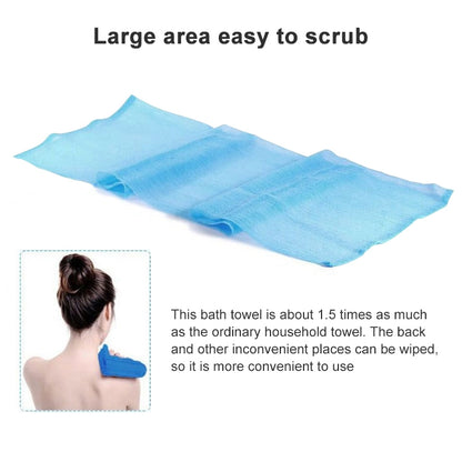 2 PCS ยาวตาข่ายไนลอนอาบน้ำ Body ซักผ้าทำความสะอาด Exfoliate พัฟขัดผ้าขนหนูผ้า Scrubbers Body Face WASH ทำความสะอาดผ้าขนหนู