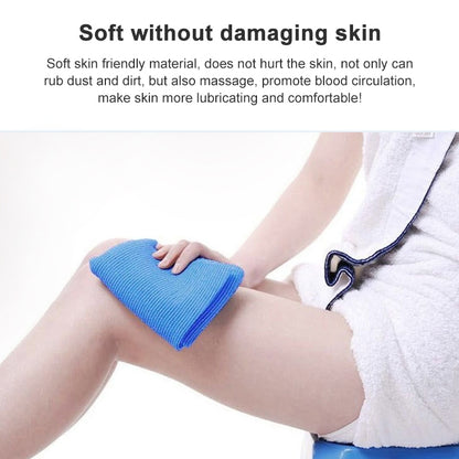 2 PCS ยาวตาข่ายไนลอนอาบน้ำ Body ซักผ้าทำความสะอาด Exfoliate พัฟขัดผ้าขนหนูผ้า Scrubbers Body Face WASH ทำความสะอาดผ้าขนหนู