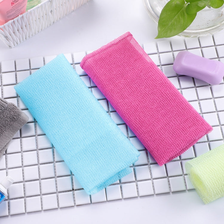 2 PCS ยาวตาข่ายไนลอนอาบน้ำ Body ซักผ้าทำความสะอาด Exfoliate พัฟขัดผ้าขนหนูผ้า Scrubbers Body Face WASH ทำความสะอาดผ้าขนหนู