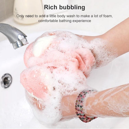 ลูกบอลอาบน้ำถูหลังผ้าเช็ดตัวอาบน้ำแปรงอาบน้ำตาข่ายโฟมยาว