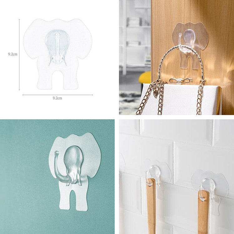 10 ชิ้นสร้างสรรค์ช้างตะขอห้องครัวห้องน้ำกันน้ำผนังตะขอ, Waterproof Wall Hook