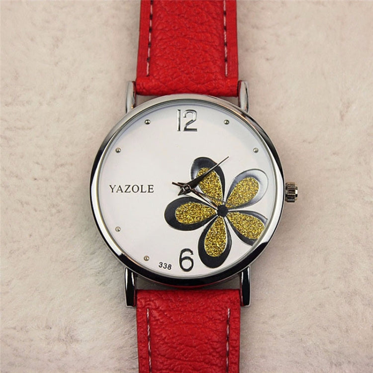 YAZOLE นาฬิกาควอทซ์ลายโคลเวอร์สี่ใบสไตล์ OL สุภาพสตรี
