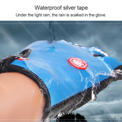 ถุงมือขี่จักรยานเต็มนิ้ว Neoprene PU หนังระบายอากาศฤดูหนาวที่อบอุ่นถุงมือกีฬากลางแจ้ง, M, L, XL