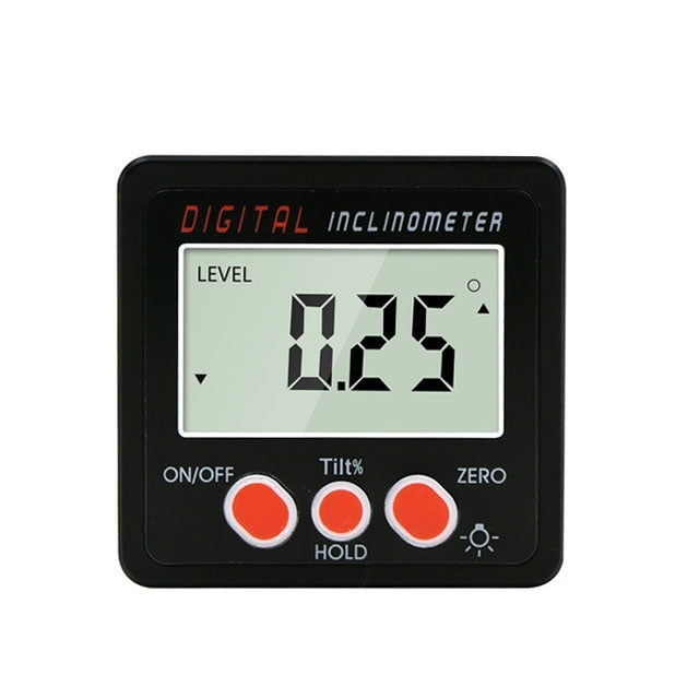 IP54 Precision Electronic Digital Display Inclinometer 4x90 องศาไม้โปรแทรกเตอร์มุมกล่อง