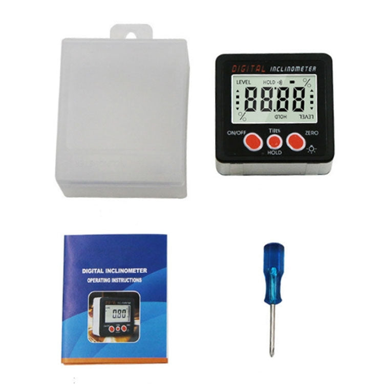 IP54 Precision Electronic Digital Display Inclinometer 4x90 องศาไม้โปรแทรกเตอร์มุมกล่อง