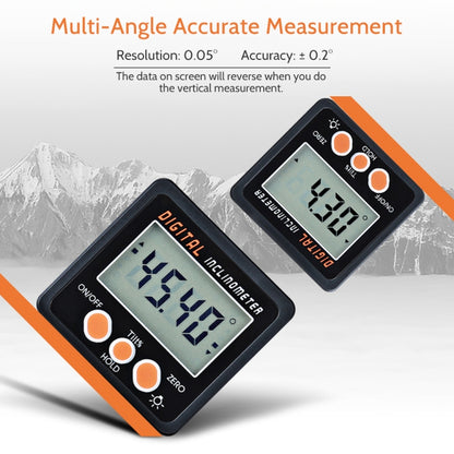 IP54 Precision Electronic Digital Display Inclinometer 4x90 องศาไม้โปรแทรกเตอร์มุมกล่อง