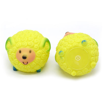 ยางรับสารภาพของเล่นสำหรับสุนัขกรีดร้องไก่เคี้ยวกระดูกลูกส่งเสียงดังเอี้ยของเล่นสุนัขบดฟัน, การจัดส่งสีสุ่ม