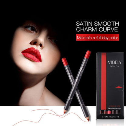 เซ็กซี่ Matte Lip Stick Lipliner Lip Liner ดินสอ Matt Nude Lipsliner ปากกาชุดเครื่องมือแต่งหน้าความงามเครื่องสำอางค์
