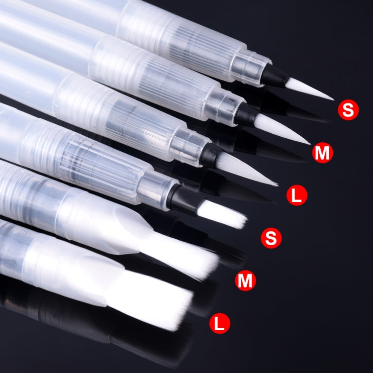 6 ชิ้นแบบพกพาแปรงทาสีน้ำสีแปรงดินสอนุ่มแปรงสีน้ำปากกาอุปกรณ์ศิลปะการวาดภาพ, 6 PCS Watercolor Pen