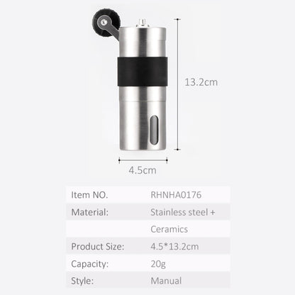 เครื่องบดกาแฟสแตนเลสแบบแมนนวลขนาดเล็ก 2 ชิ้น, Manual Coffee Grinder