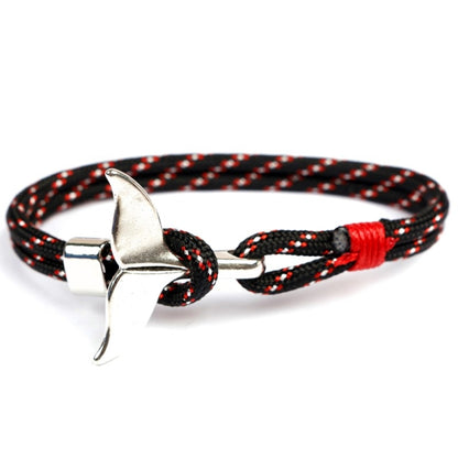 กำไลข้อมือเชือกสมอหางปลาวาฬ, Dark blue, Black, Black red, Red, Black blue, Yellow, Colorful, Blue