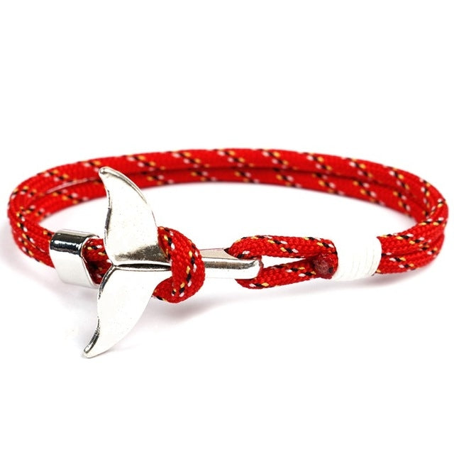 กำไลข้อมือเชือกสมอหางปลาวาฬ, Dark blue, Black, Black red, Red, Black blue, Yellow, Colorful, Blue