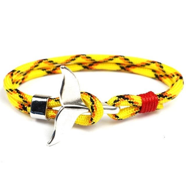 กำไลข้อมือเชือกสมอหางปลาวาฬ, Dark blue, Black, Black red, Red, Black blue, Yellow, Colorful, Blue